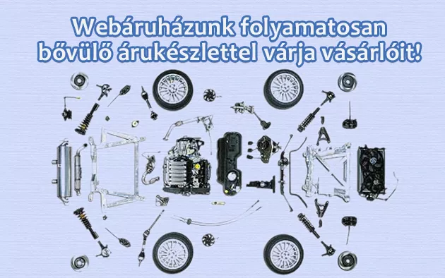 Aut&oacute;alkatr&eacute;sz webshop web&aacute;ruh&aacute;z